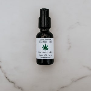 Hårserum • Lucious Locks • Balsam som lämnas in • Hampa + Rosmarin • Antifriss