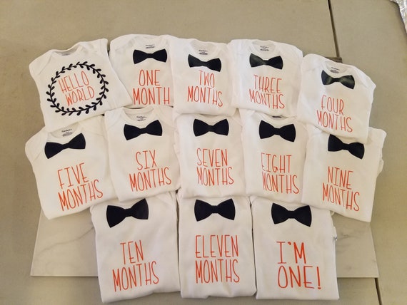 monthly onesies for baby boy