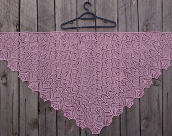 Knitted pink lace shawl, Handmade knitted pure wool lace wrap, Knitted lace bactus, Pink lace wedding shawl, The best gift shawl for wedding