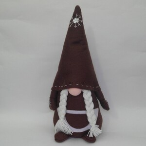 Wooden door Holder in brown cloth cm 45 with hat