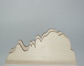 Napkin rings in shaped wood cm 20 10