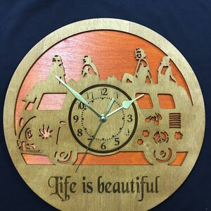 Reloj de madera artesanal cm 30