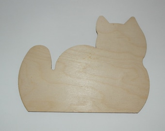 Katzenform Holz Silhouette cm 21 x 25