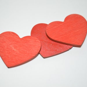 24 sagome in legno forma cuore cm 4,5