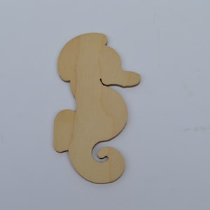Wooden silhouette shape marine horse cm 14.5 x 8