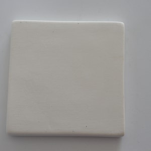White terracotta tile handmade to decorate decoupage ceramic wedding favor