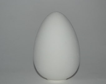 White terracotta Easter egg 10 cm