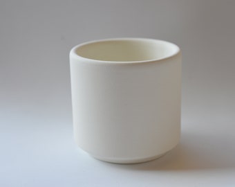 Bicchiere in terracotta bianca da decorare cm 7,5 x 8 di diametro