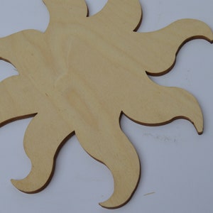 Wooden silhouette sun shape 20 cm image 3
