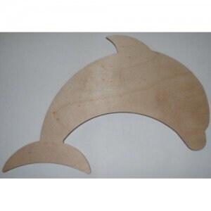 Sagoma in legno  forma delfino cm 40
