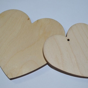 20 Plantilla de madera en forma de corazón