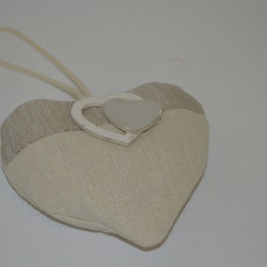 Cuore in stoffa porta confetti cm 8 x 10