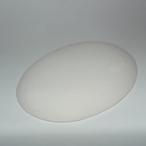 May include: A white oval-shaped soap bar.