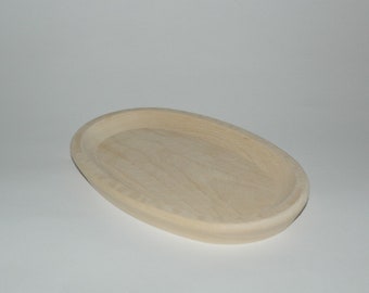 Buche Holz Tablett Platte für ovale Polenta cm 16x24