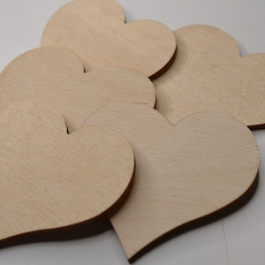 20 Sagome in legno forma cuore cm 4 decoupage bomboniere decoro