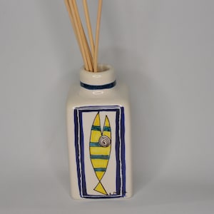 Porte-parfum en céramique de Castelli, fabriqué et peint à la main, cadeaux 11x5x5 cm