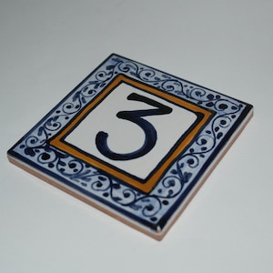 Hand-painted ceramic tile by Castelli 10×10 cm