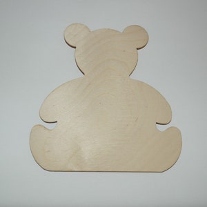 Sagoma in legno  forma orso cm 20 x 19