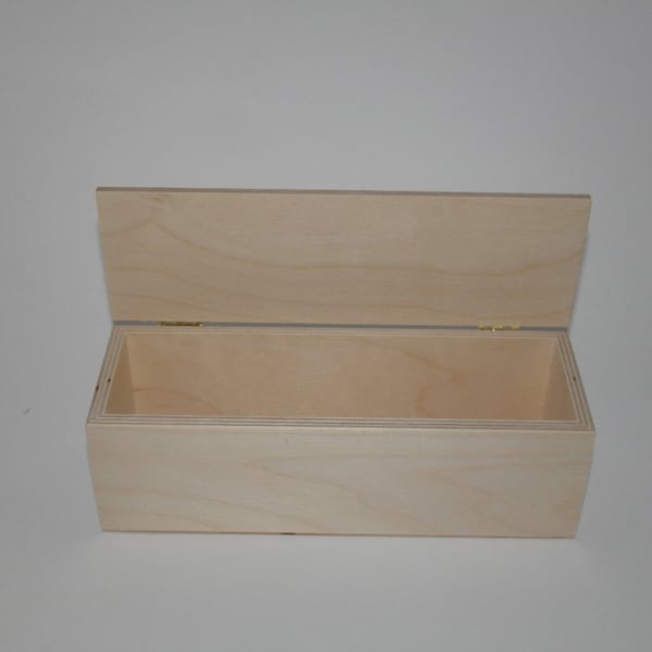 Rechthoekige houten kist 24 x 9 x 8