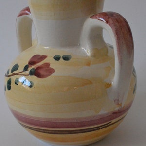 Jug two handles in hand-painted ceramic Castelli cm 12x6