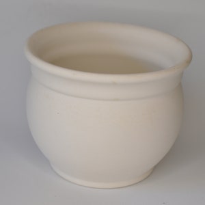 White terracotta vase holder to decorate with edge diam. 11.5 cm height 10 cm