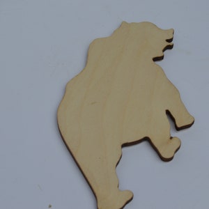 Sagoma in legno  forma orso cm 9 x 18
