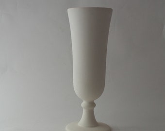 White terracotta chalice base to decorate cm 30 diam cm 11
