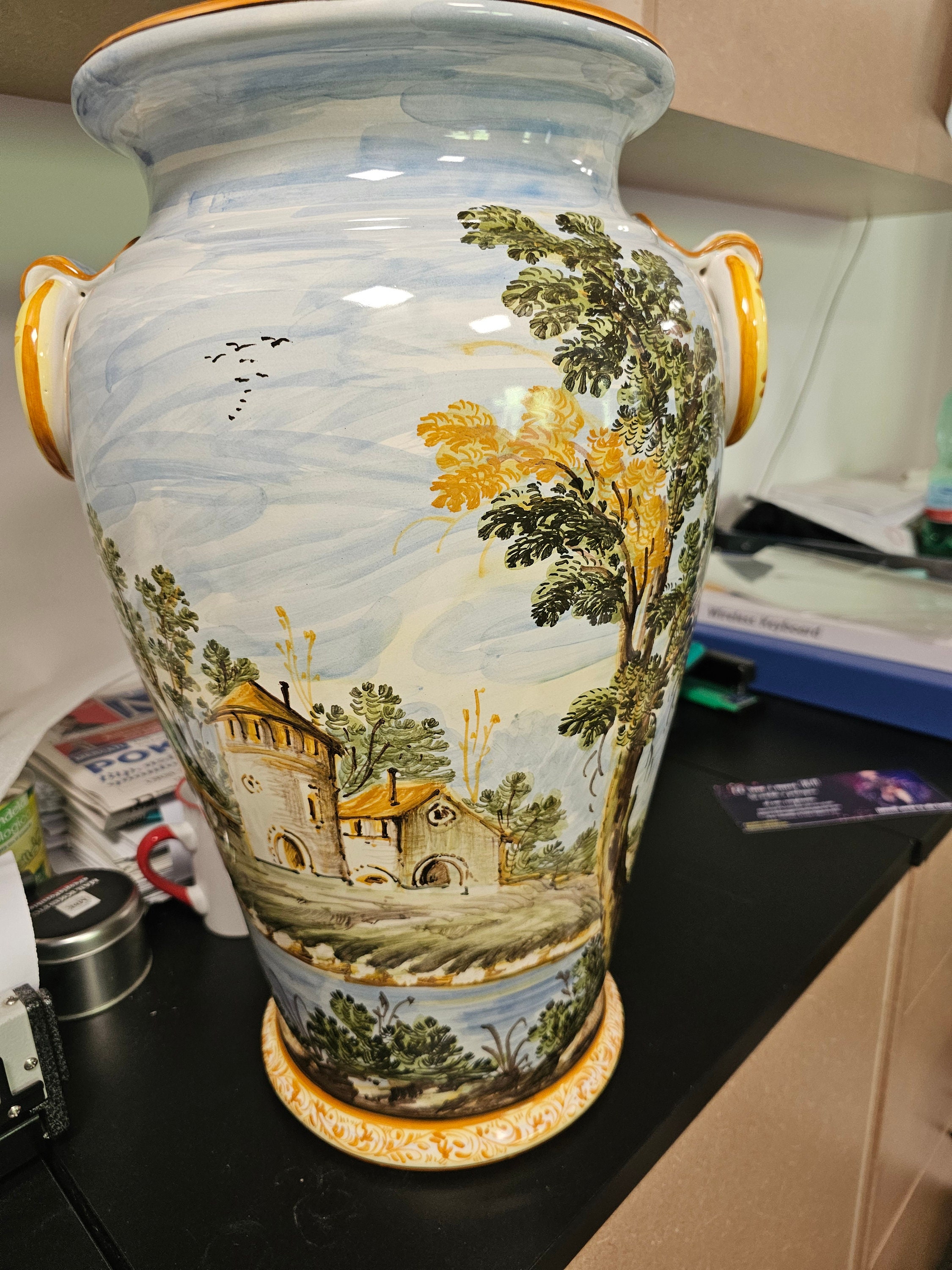 Hand-painted Ceramic Umbrella Vase by Castelli - Etsy Finland