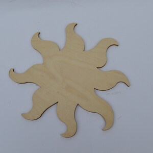 Wooden silhouette sun shape 20 cm image 4