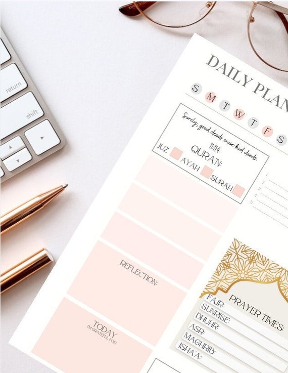 Islamic Daily Planner | Ramadan Planner | Editable Islamic Planner | Multiple size downloads | Happy Planner | Daily Reminder | Digital