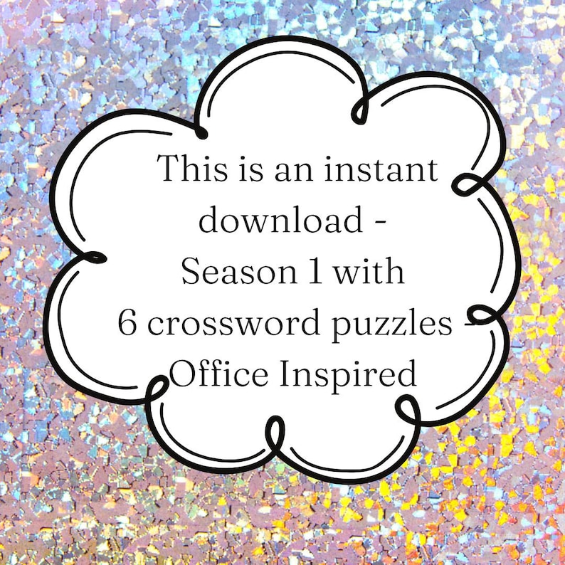 The Office Inspired Crossword Puzzle Gift for Office Fan Gift for