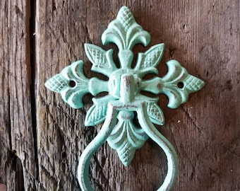 Metal Door Knocker, Front Door Decor, Cottage Decor, Cast Iron Knocker, Door Art