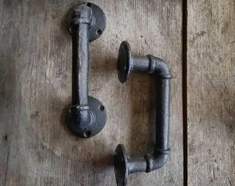 Industrial Pipe Handle, Pull Handle, Utitility Hardware, Industrial Decor