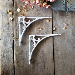 Medium Iron Brackets, Shelving Brackets, Shelf Decor Set Of 2, Farmhouse Decor