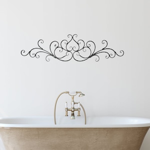 Ornate Wall Scroll, Metal Wall Decor, Wall Decor, Living Room Decor, Modern Wall Decor, Metal Wall Art
