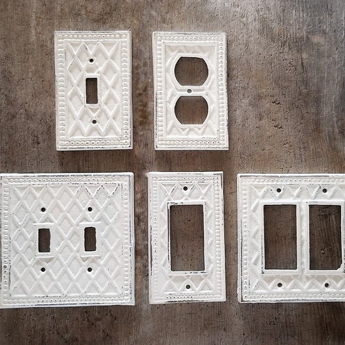 Shabby Chic Switch Plate Covers Light Switchplates Light Etsy
