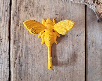 Iron Wall Decor, Iron Wall Hook, Bee Decor, Bee Wall Art