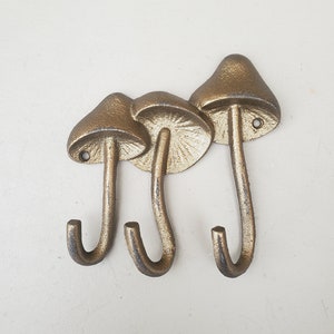 Mushroom Hooks, Wall Hook, Metal Wall Decor, Key Hook, Metal Wall Art