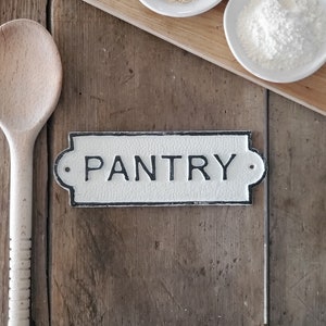 Pantry Sign, Iron Bathroom Sign, Retro Home Decor, Bathroom Decor, Restroom Sign