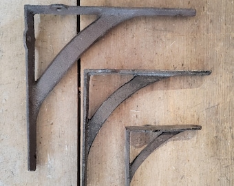 Simple Iron Brackets, Shelving Brackets, 3 Sizes, Shelf Decor, Farmhouse Decor, Sold Individually