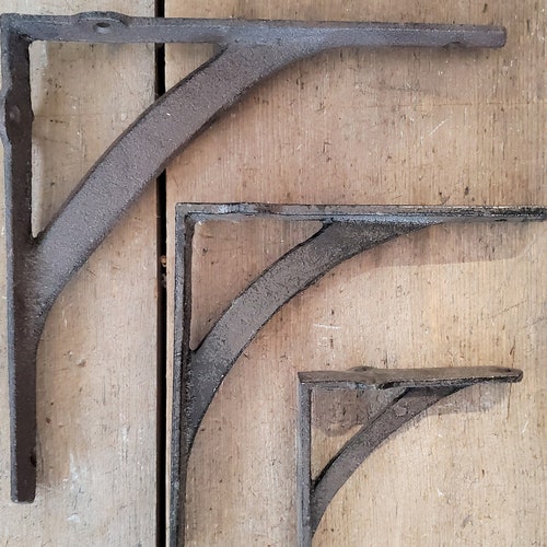 Simple Iron Brackets Shelving Brackets 3 Sizes Shelf Decor Etsy