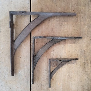 Simple Iron Brackets, Shelving Brackets, 3 Sizes, Shelf Decor, Farmhouse Decor, Sold Individually