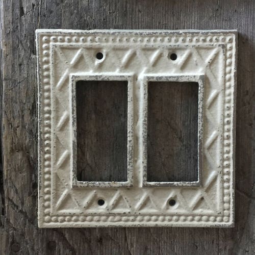 Light Switch Plate Shabby Chic Cover Quad Rocker Switch Etsy