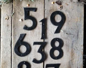 Cast Iron House Numbers: Mid-Century Modern Home Decor