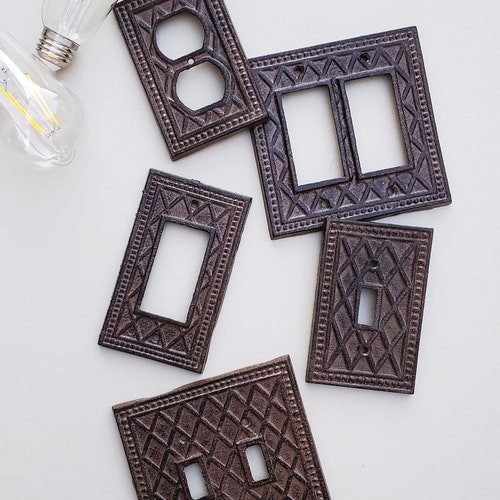 Shabby Chic Light Switch Plate Double Rocker Switch Plate Etsy