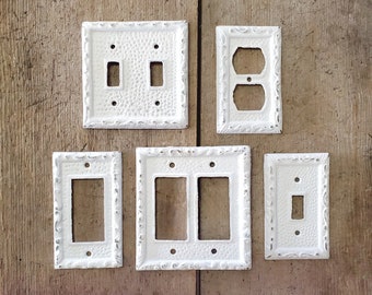 Shabby Chic, Switch Plate Covers, Light Switchplates, Light Switch Covers, Duplex Outlet, Double Rocker