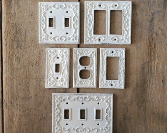 Fleur De Lis , Switch Plate Covers, Light Switchplates, Light Switch Covers, 4 Switch Plate Cover, Quad plate, Duplex Outlet, Double Rocker