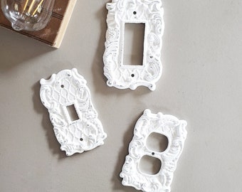 Light Switch, Shabby Chic, Switch plate Cover, Single Light Switchplate Cover, Outlet Cover, Wall Plate, Lighting Decor, Metal Home Decor