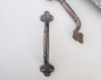 Manijas de granero de hierro, manijas de puerta, perillas y tiradores, manija de puerta