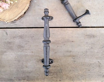 French Industrial Handle, Pull Handle, Utility Hardware, Industrial Decor